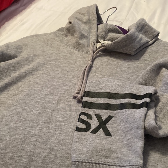 Victoria’s Secret thin grey hoodie with vsx and angel decal - Picture 5 of 5